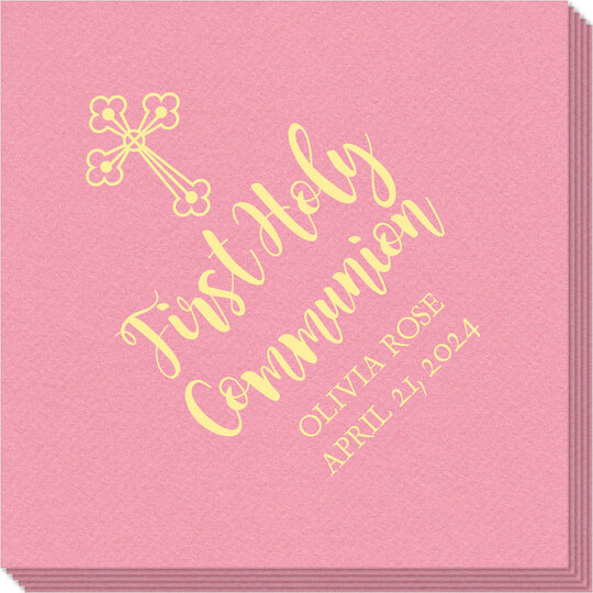 Ornate Celtic Cross Linen Like Napkins